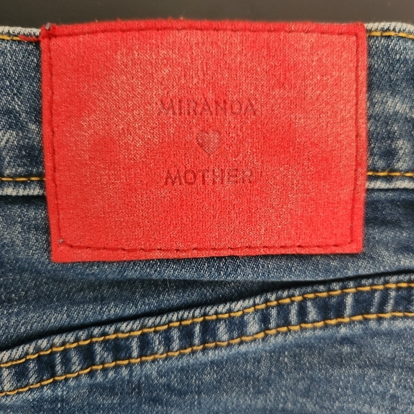 MOTHER Miranda Snap Down Mini Flare Skirt Denim Jean Size 27 - Picture 13 of 13